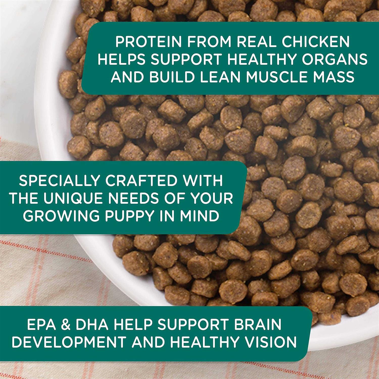 Rachael Ray Nutrish Bright Puppy Dry Dog Food Real Chicken & Brown Rice Recipe