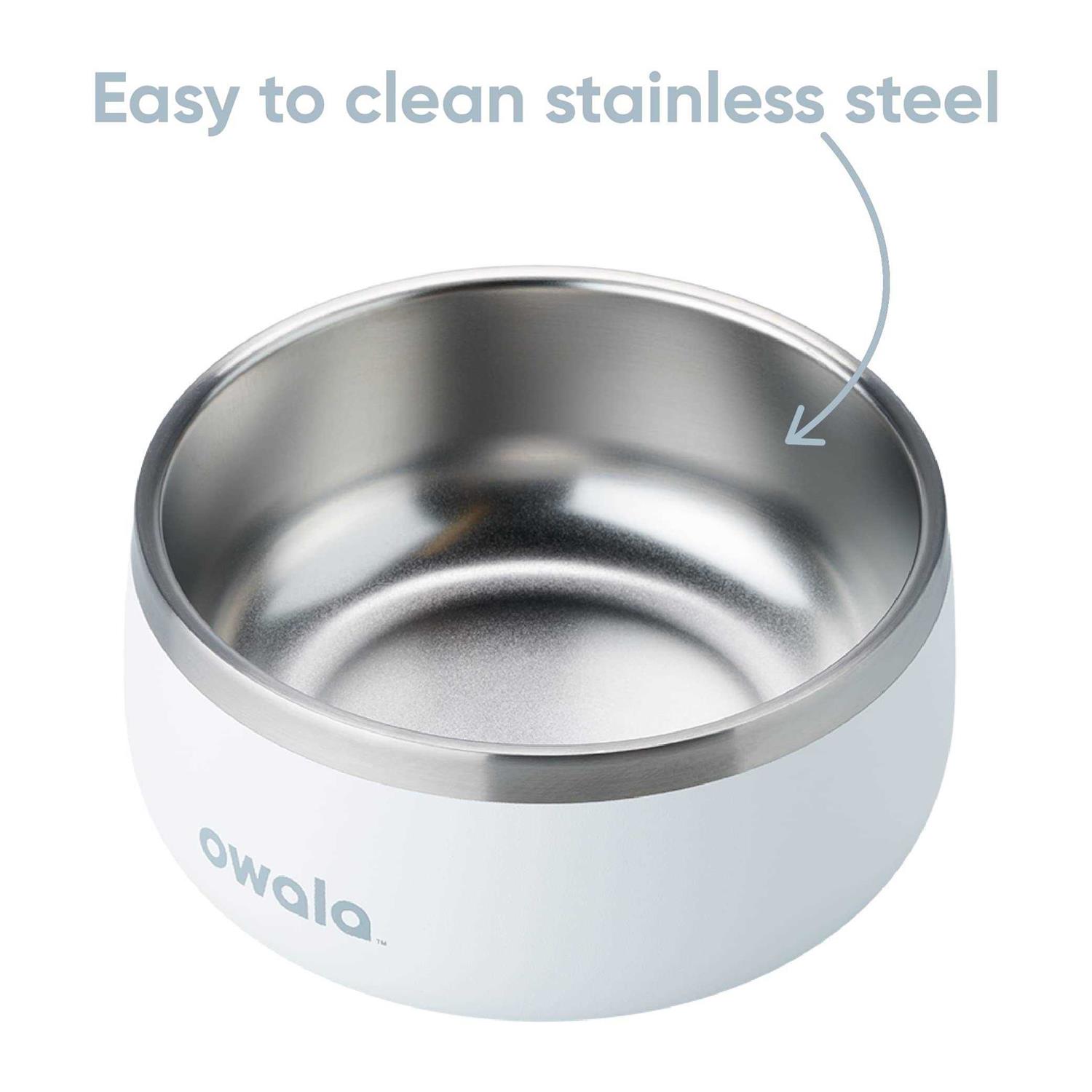 Owala Pet Bowl Durable Stainless Steel Food & Water Bowl Pink