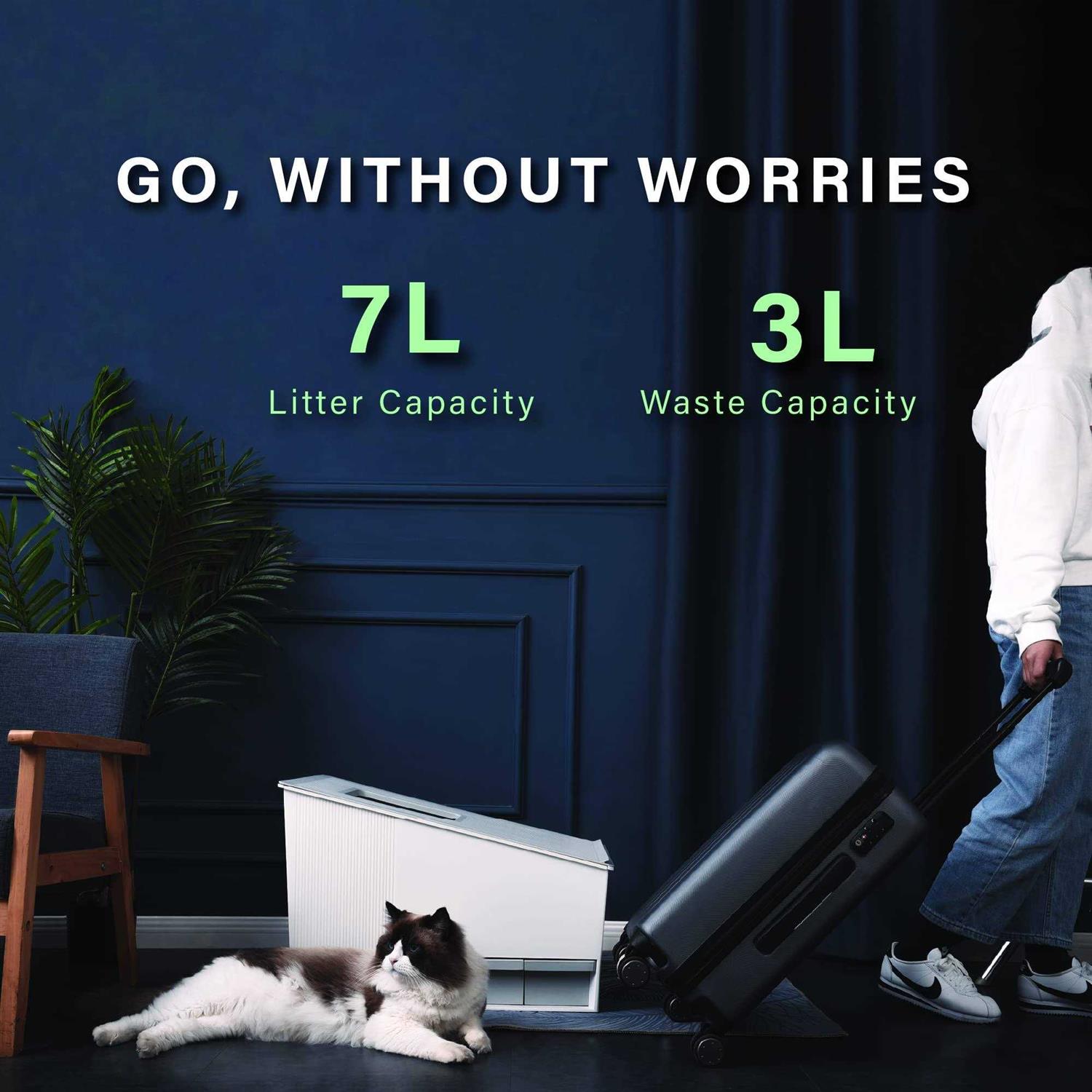 HONEY cARE Self-cleaning cat Litter Boxes Automatic cat Litter Box for Multiple cats