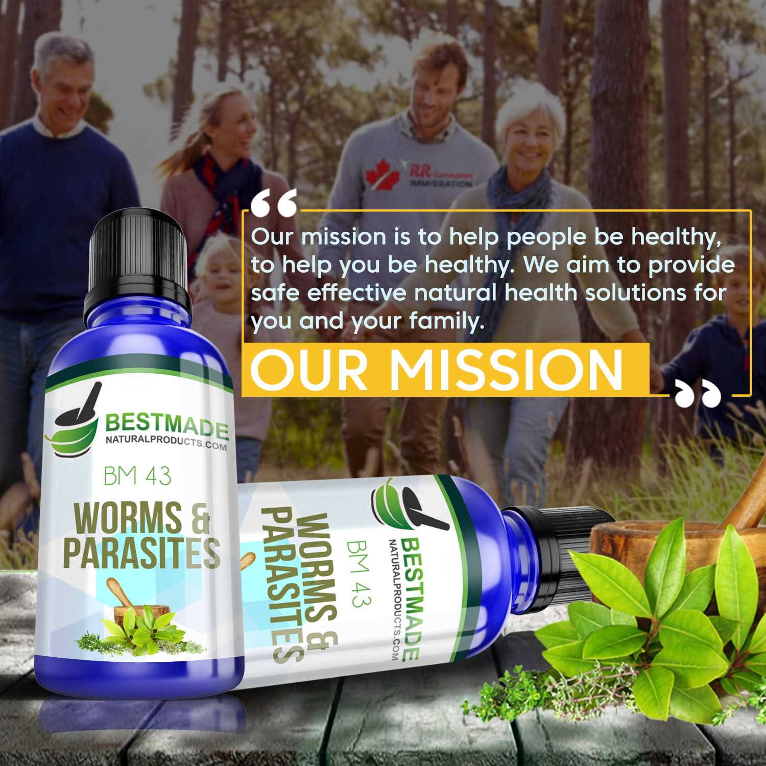 Bestmade Natural Products Worms and Parasites Remedy for Humans Bm43