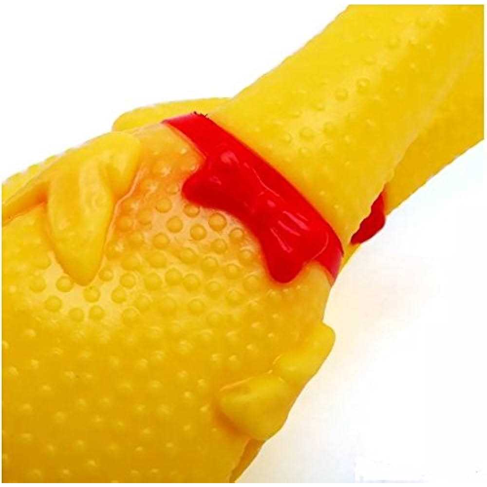 Keklle 2 Pack Large Screaming Chicken Toy Rubber Squawking Chicken 12 inch