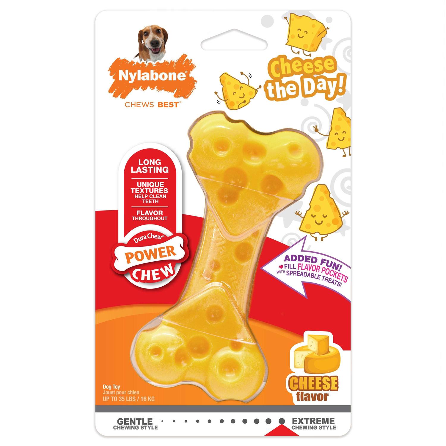 Nylabone Power Chew Cheese Bone Dog Toy