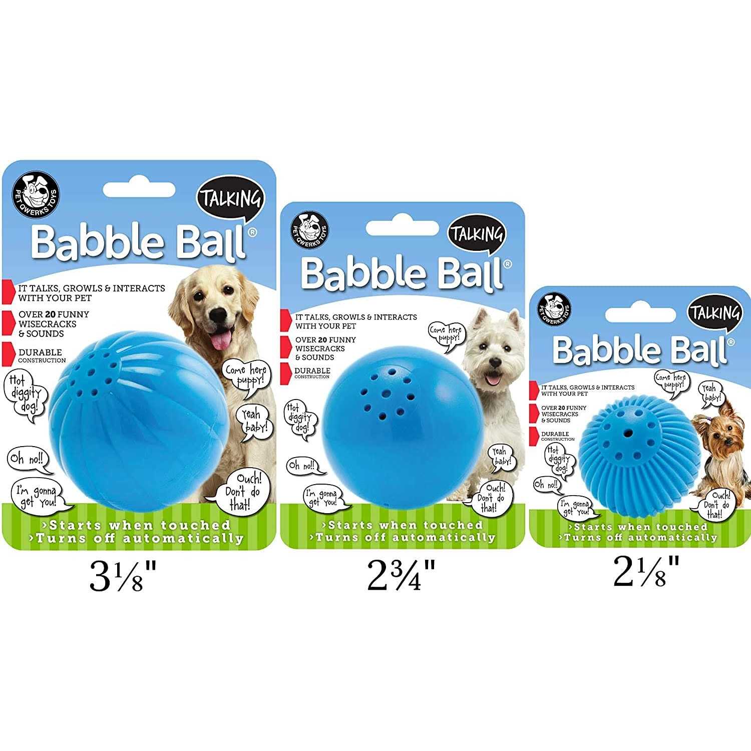 Pet Qwerks Talking Babble Ball Medium