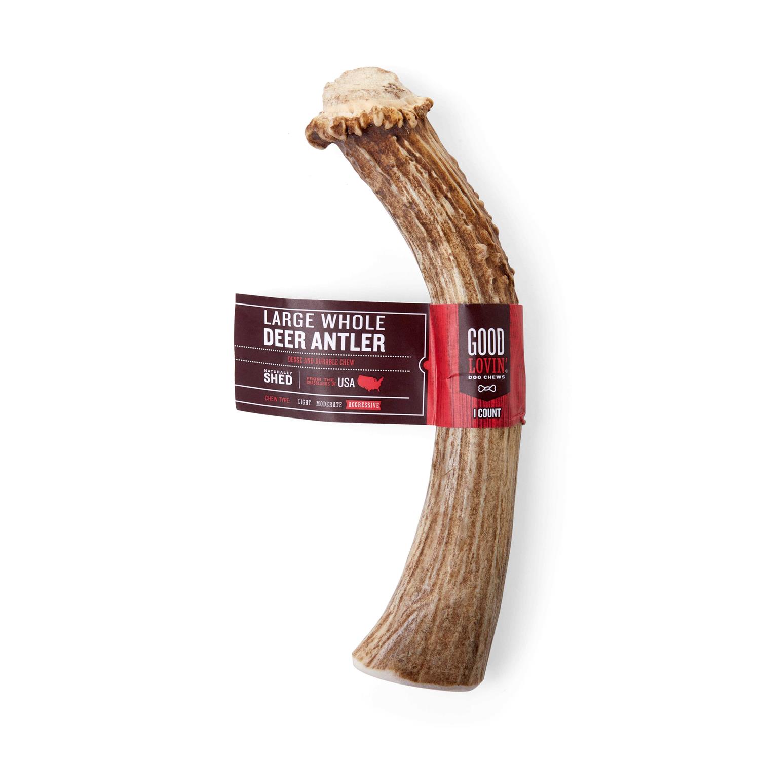 Good Lovin’ Naturally Shed Whole Deer Antler Dog Chew