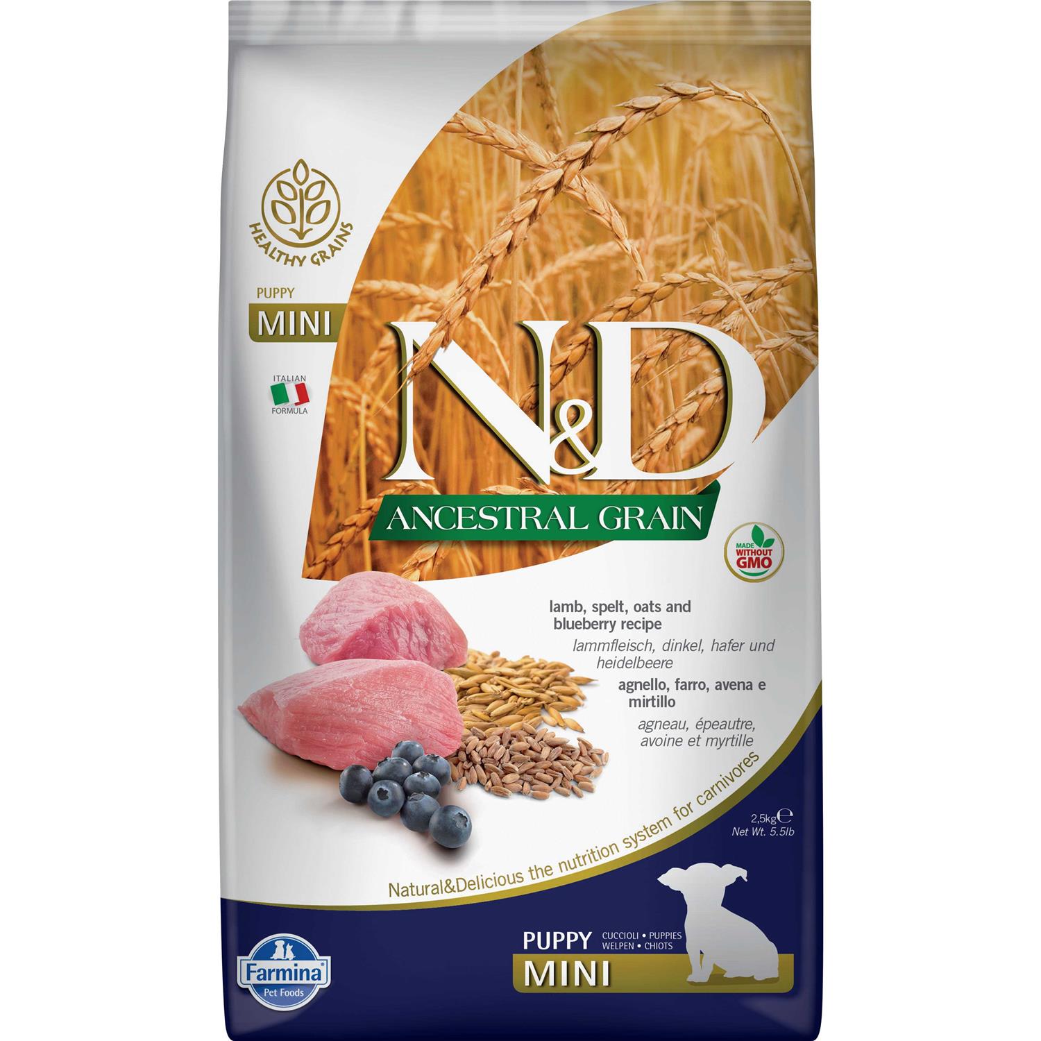 Farmina N&D Ancestral Grain Lamb & Blueberry Dog Dry Food