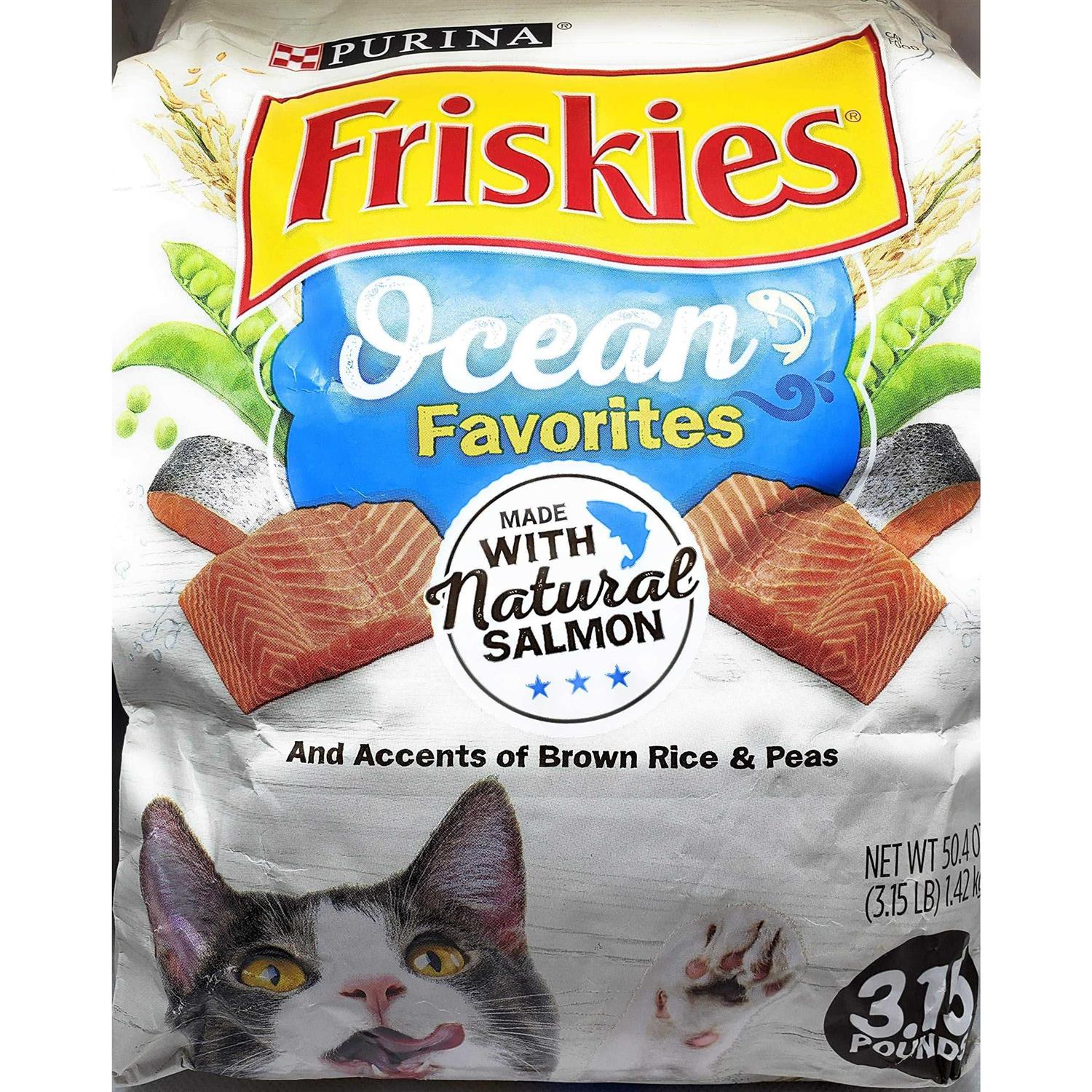 Friskies Ocean Favorites Dry Cat Food With Natural Salmon