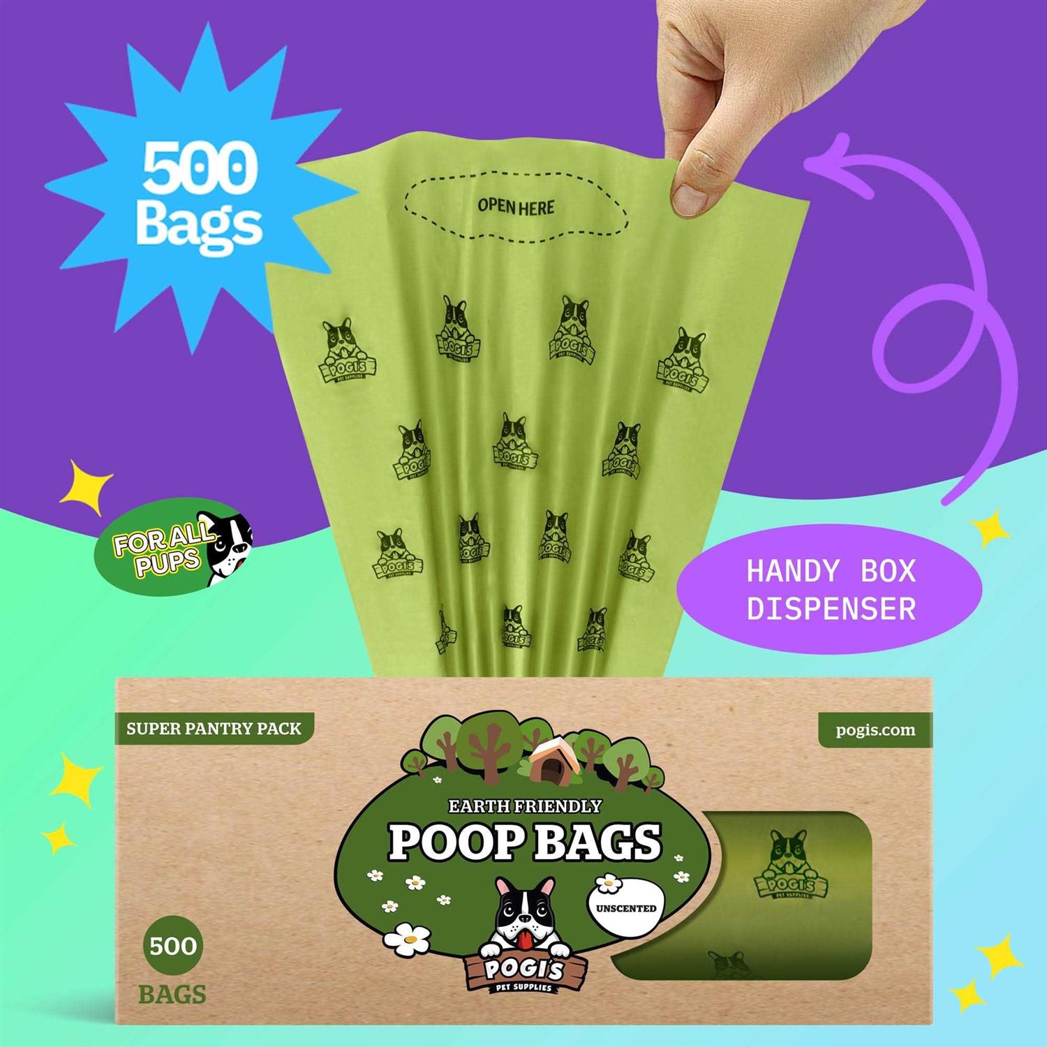 Pogi’s Pet Supplies Poop Bags 500 Dog Poop Bags for Yards