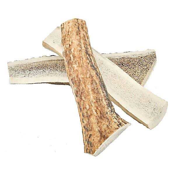 hotspot pets Split Elk Antlers for Dogs Naturally Shed Antler Bone Breed Aggressive Chewers