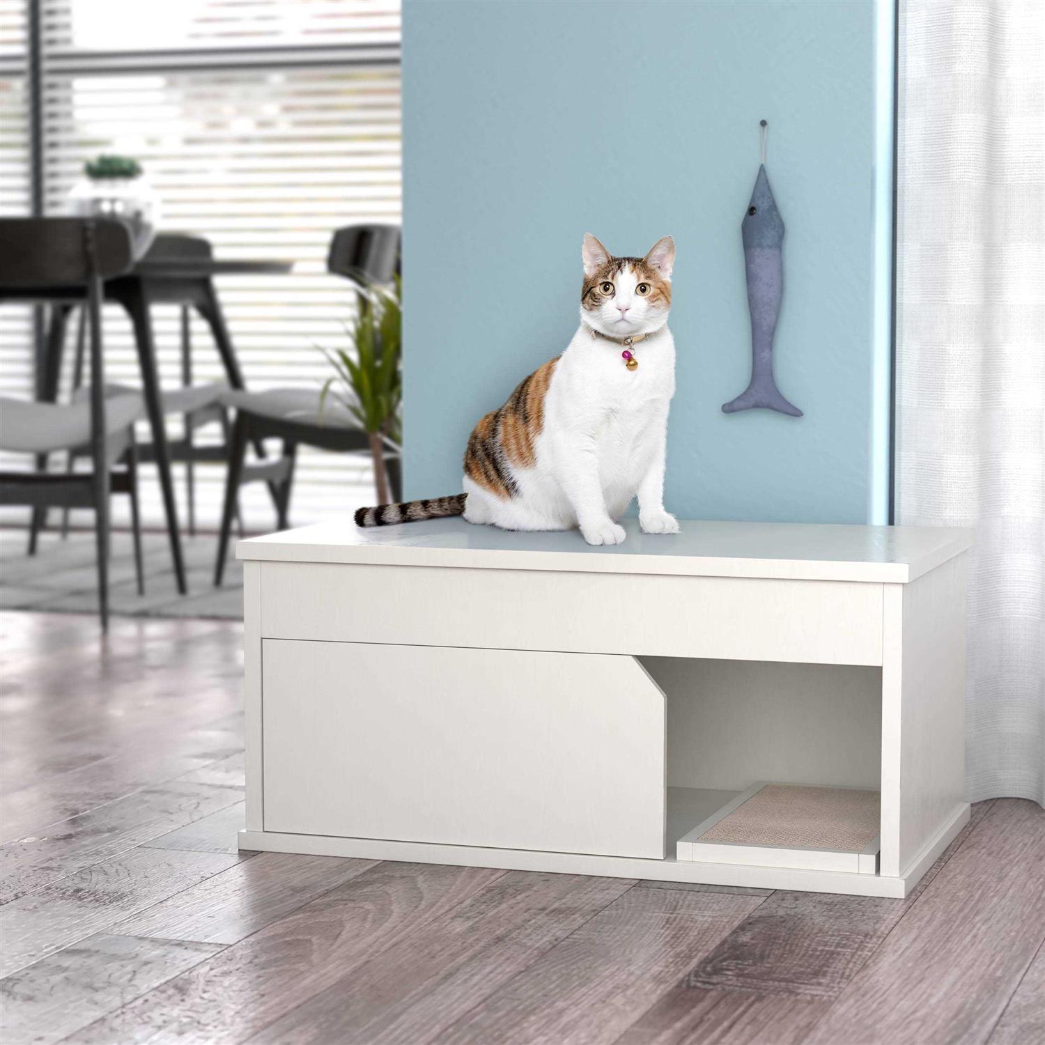 Way Basics Cat Litter Box Enclosure One Door
