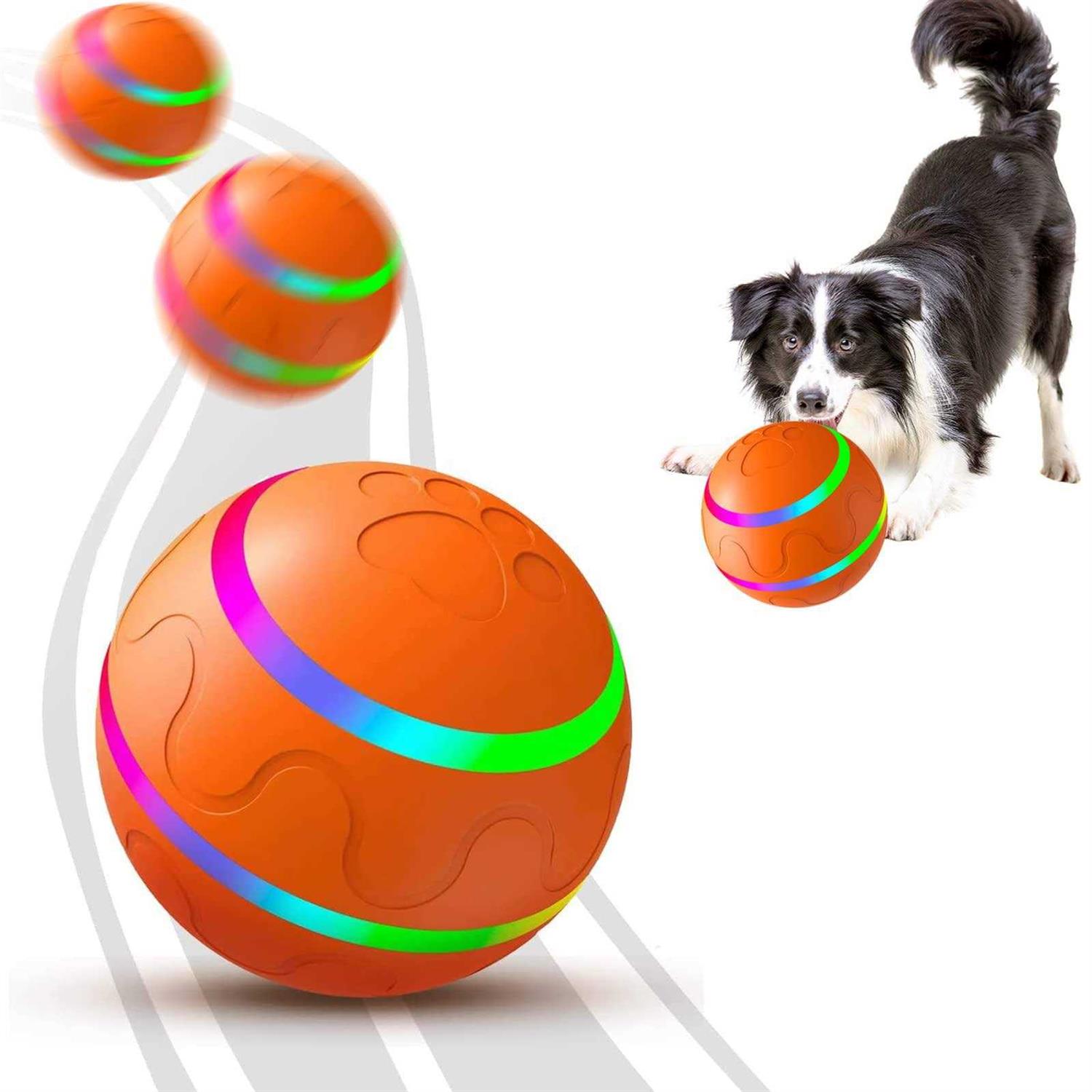 csd Interactive Dog Ball Toy Automatic Pet Ball for Dogs Automatic Ball with USB Charging & LED Lights