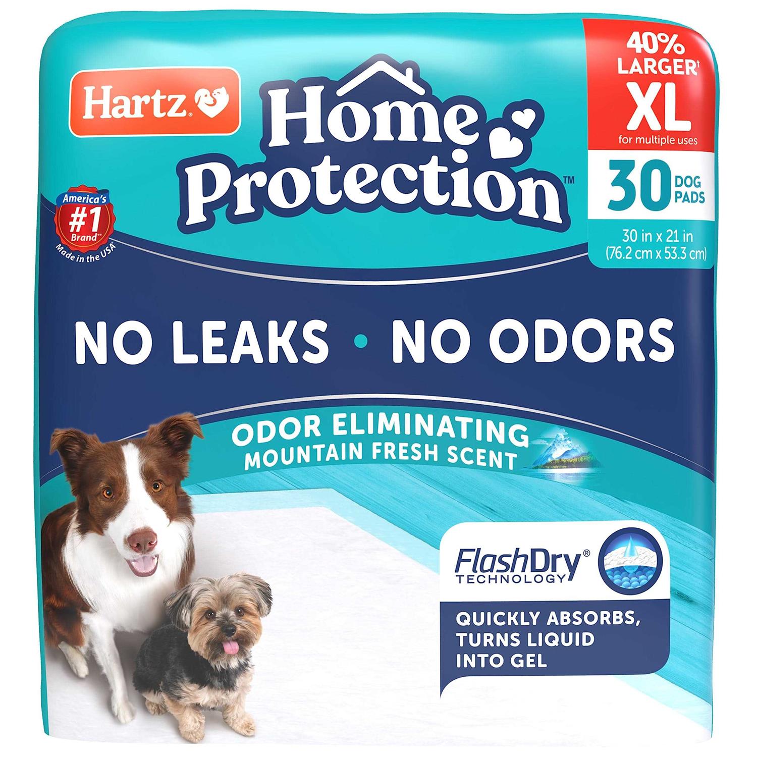 Hartz Home Protection Mountain Fresh Scent Eliminating Dog Pads