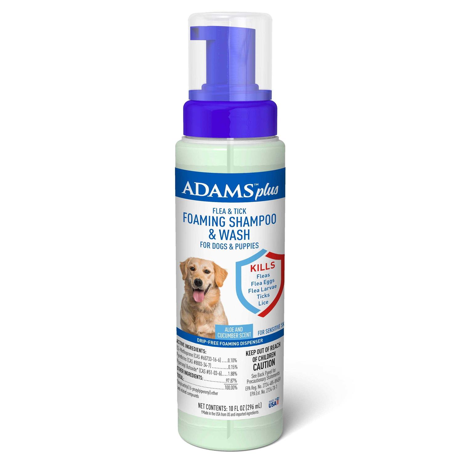 Adams Foaming Flea And Tick Shampoo with Aloe And Cucumber