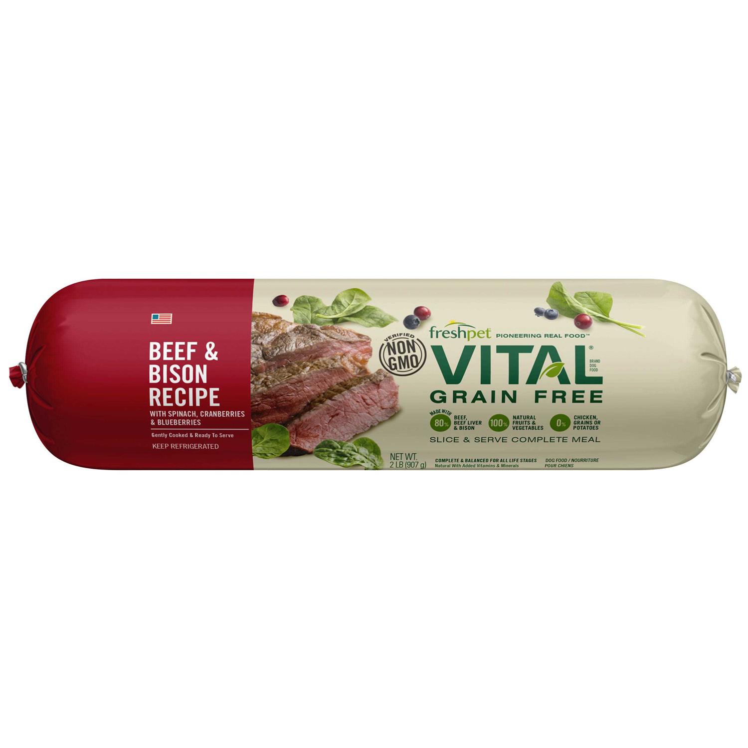 Freshpet Vital Grain-Free Beef & Bison Fresh Dog Food