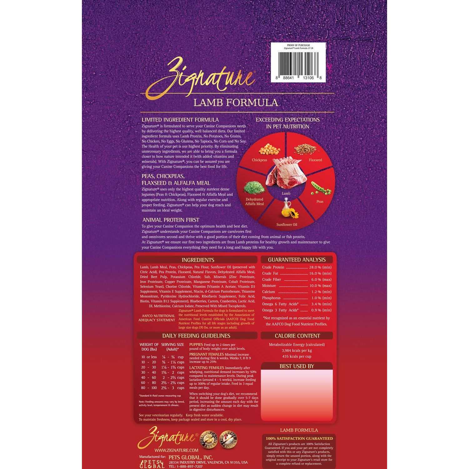 Zignature Lamb Limited Ingredient Formula Dry Dog Food