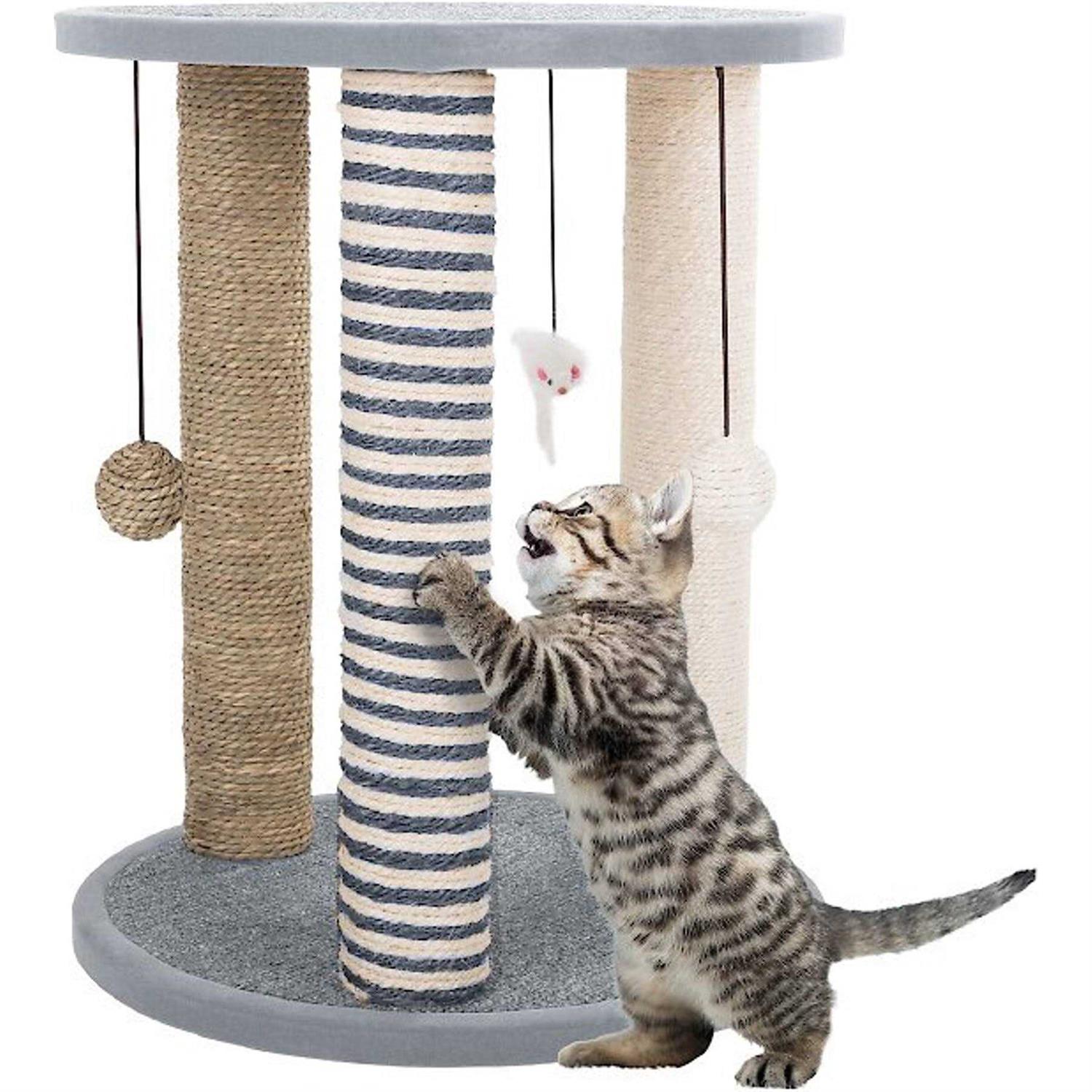 Pet Adobe 19.25-in. Cat Scratching Post with Toys