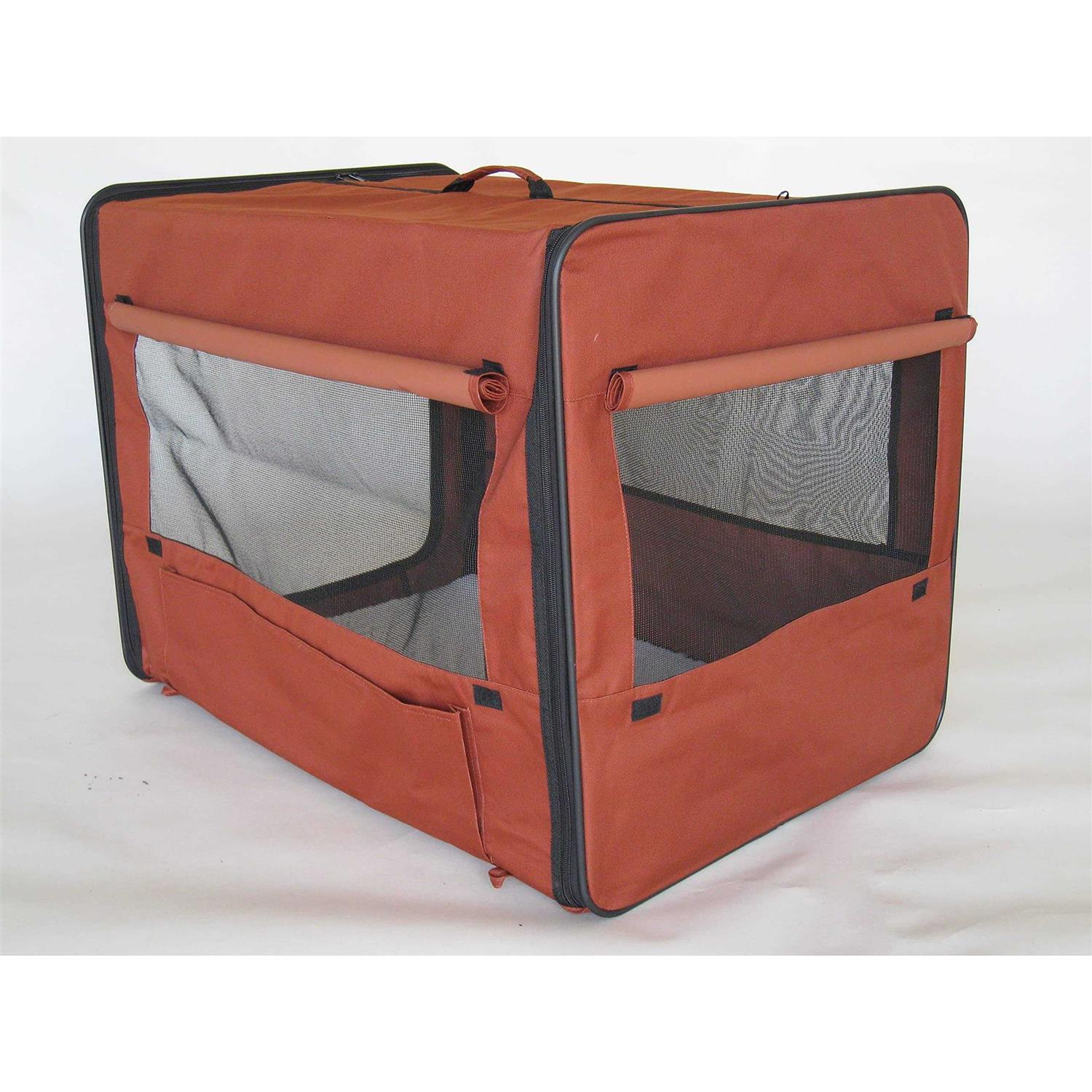 Go Pet Club Ab18 18 in. Brown Soft Dog Crate