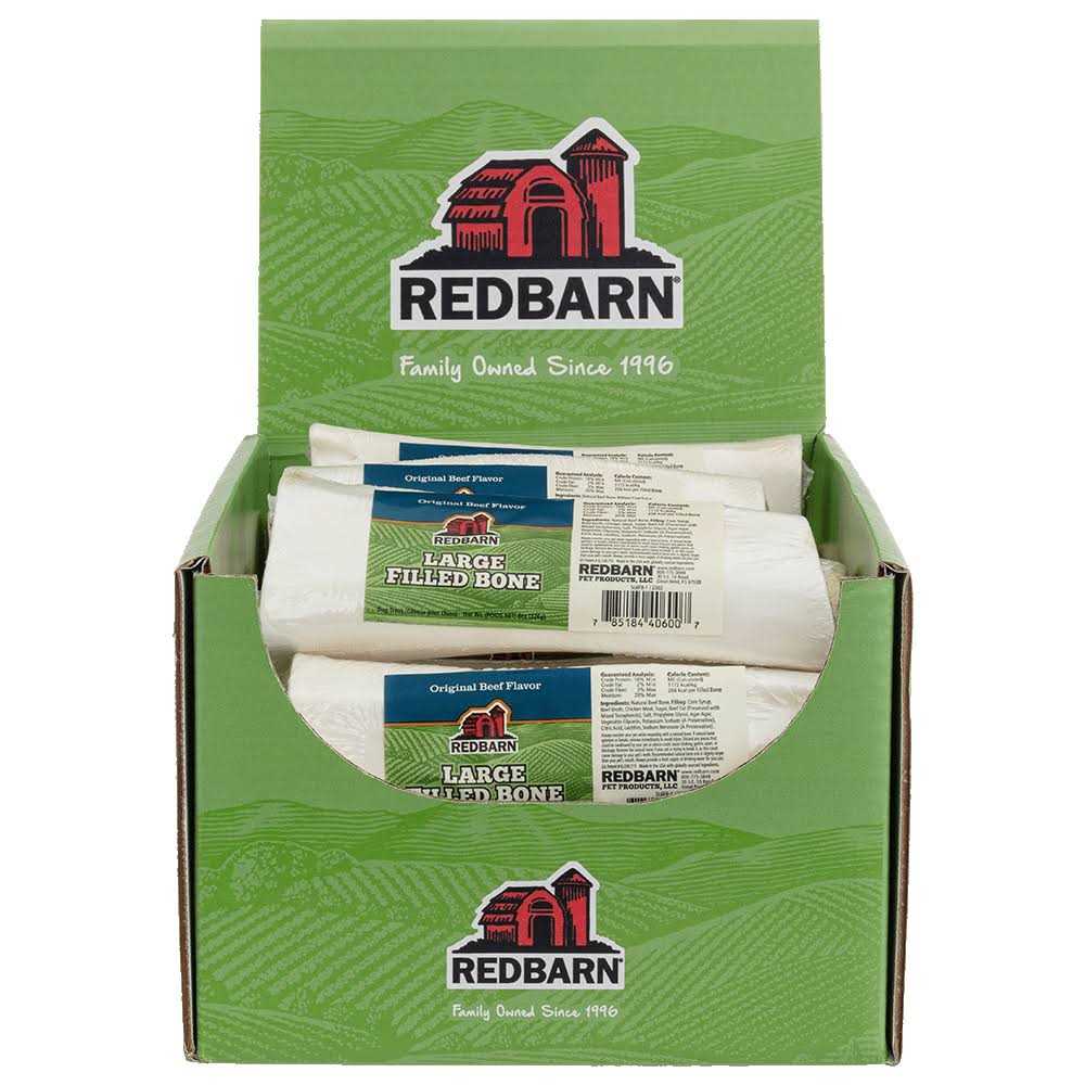 Redbarn Large Beef Filled Bones Dog Treats