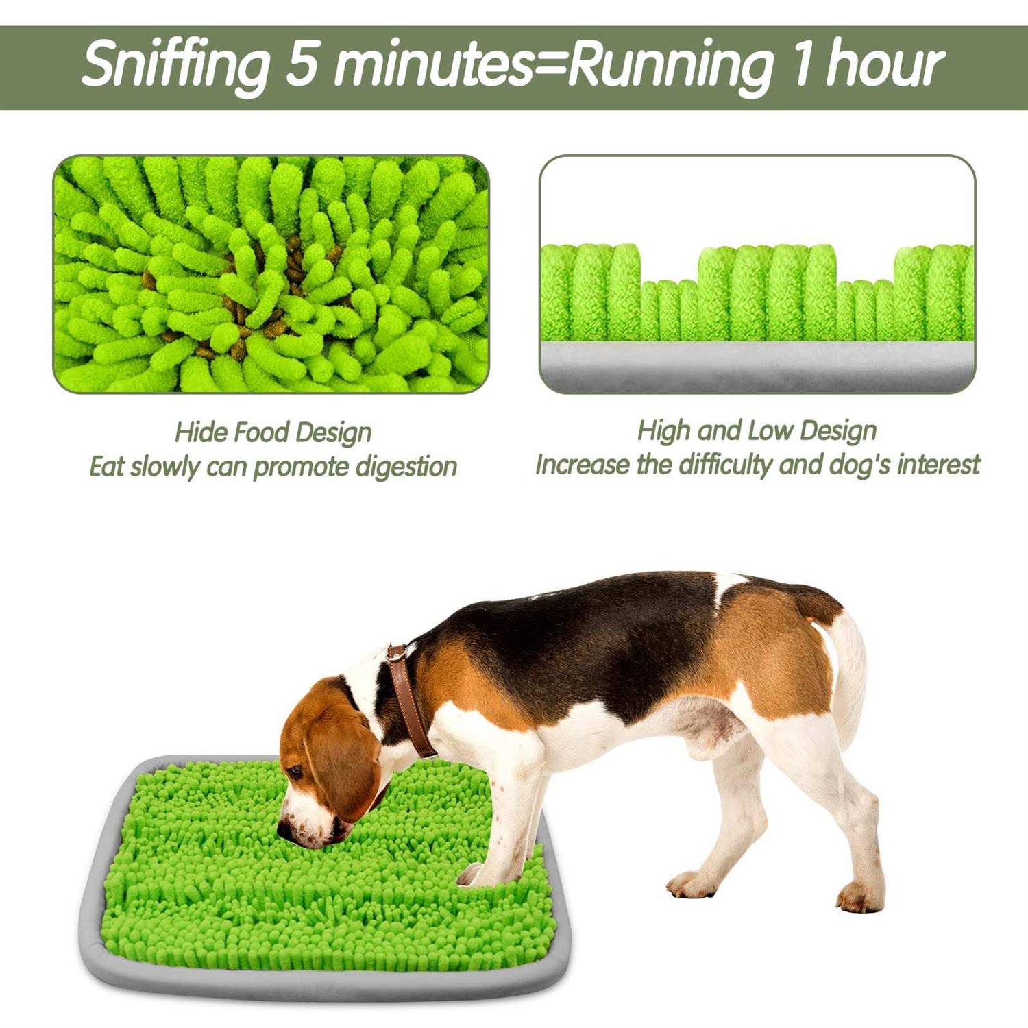 Bakumon Snuffle Mat for Dogs 21x16Inch Interactive Sniff Mats for Large Medium Small Breed Dog Pet,Snuffle Bowl Mat Nosework Training Foraging Pad