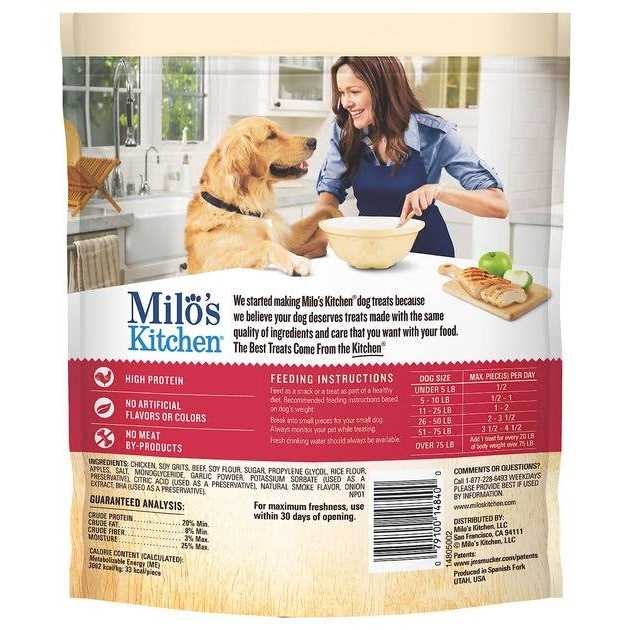 Milo’s Kitchen Chicken & Apple Sausage Slices Dog Treats