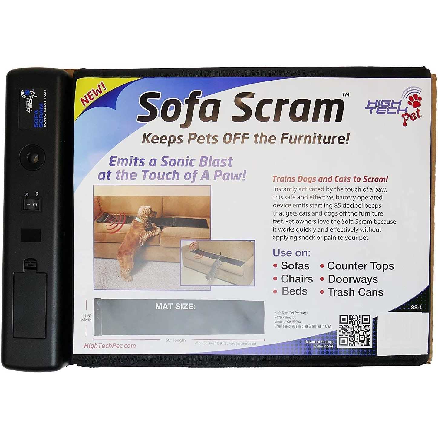 High Tech Pet Sofa Scram Dog Cat Repellent