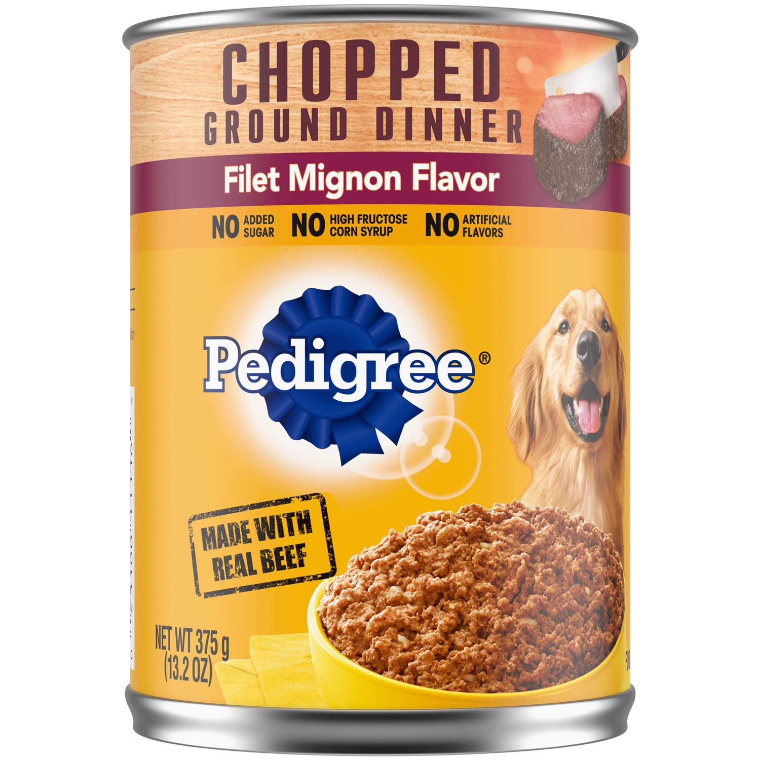 Pedigree Traditional Ground Dinner With Filet Mignon Canned Dog Food