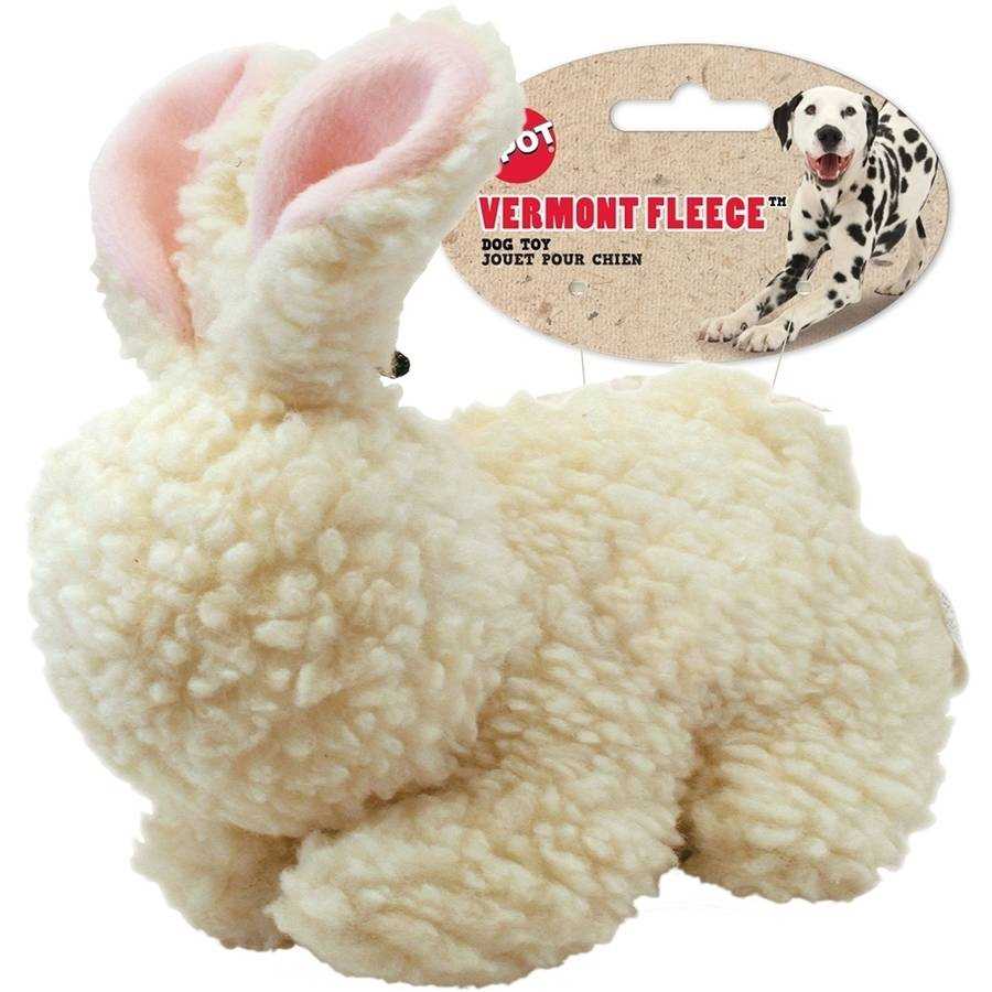 Ethical Pet Fleece Rabbit Dog Toy, 6-inch