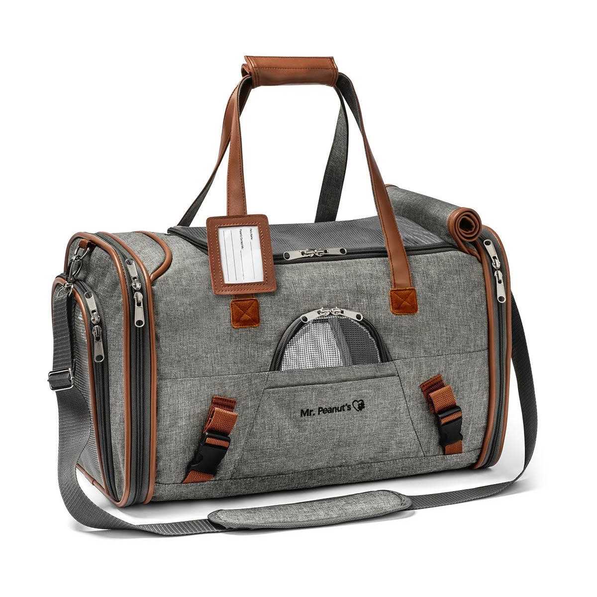 Mr. Peanut’s Airline Approved Soft Sided Pet Carrier Low Profile Gold Series Tote