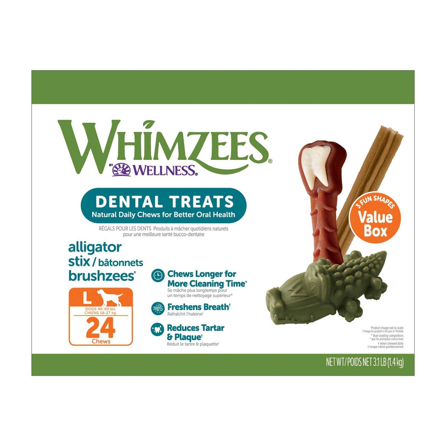 Whimzees Large Natural Dental Value Box Dog Treats