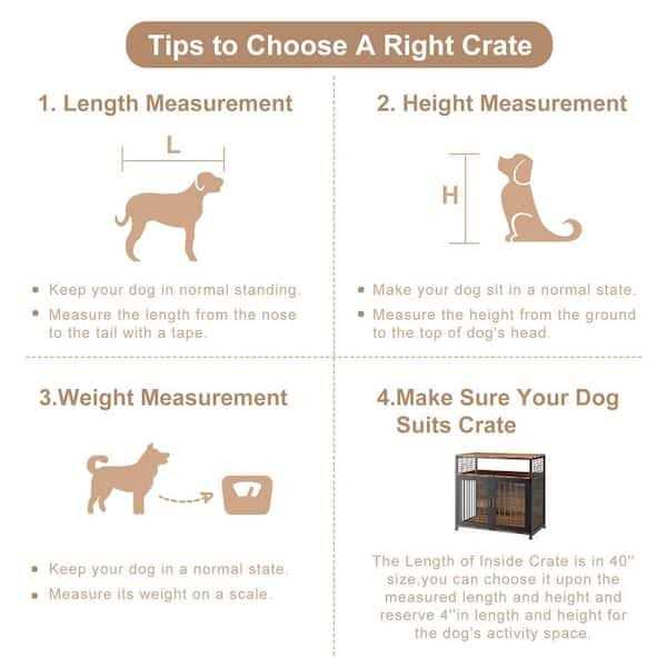 Dog Crate Furniture 41 in. Heavy Duty Dog Cages Modern Kennel for Dogs