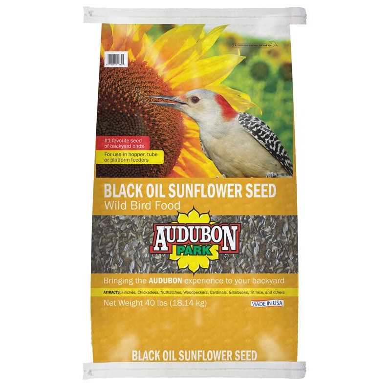 Audubon Park 11801 Black Oil Sunflower Seed Wild Bird Food
