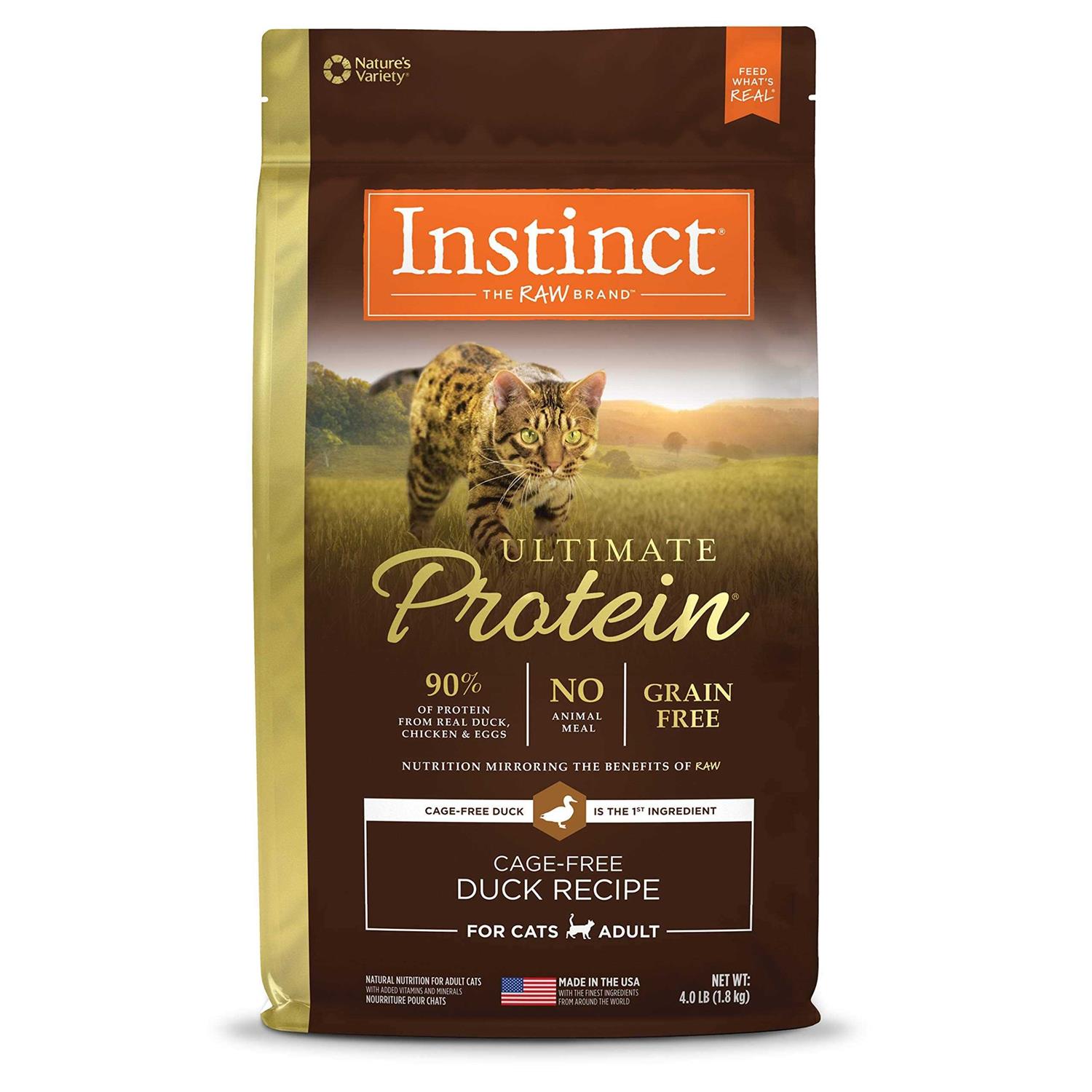 Instinct Ultimate Protein Cage-Free Duck Recipe Grain-Free Dry Cat Food