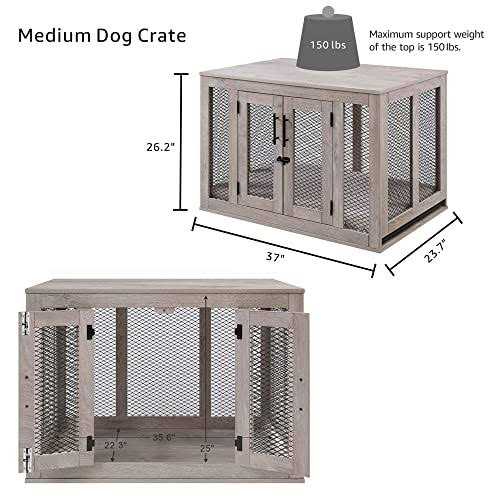 Unipaws Furniture Style Dog Crate with Tray