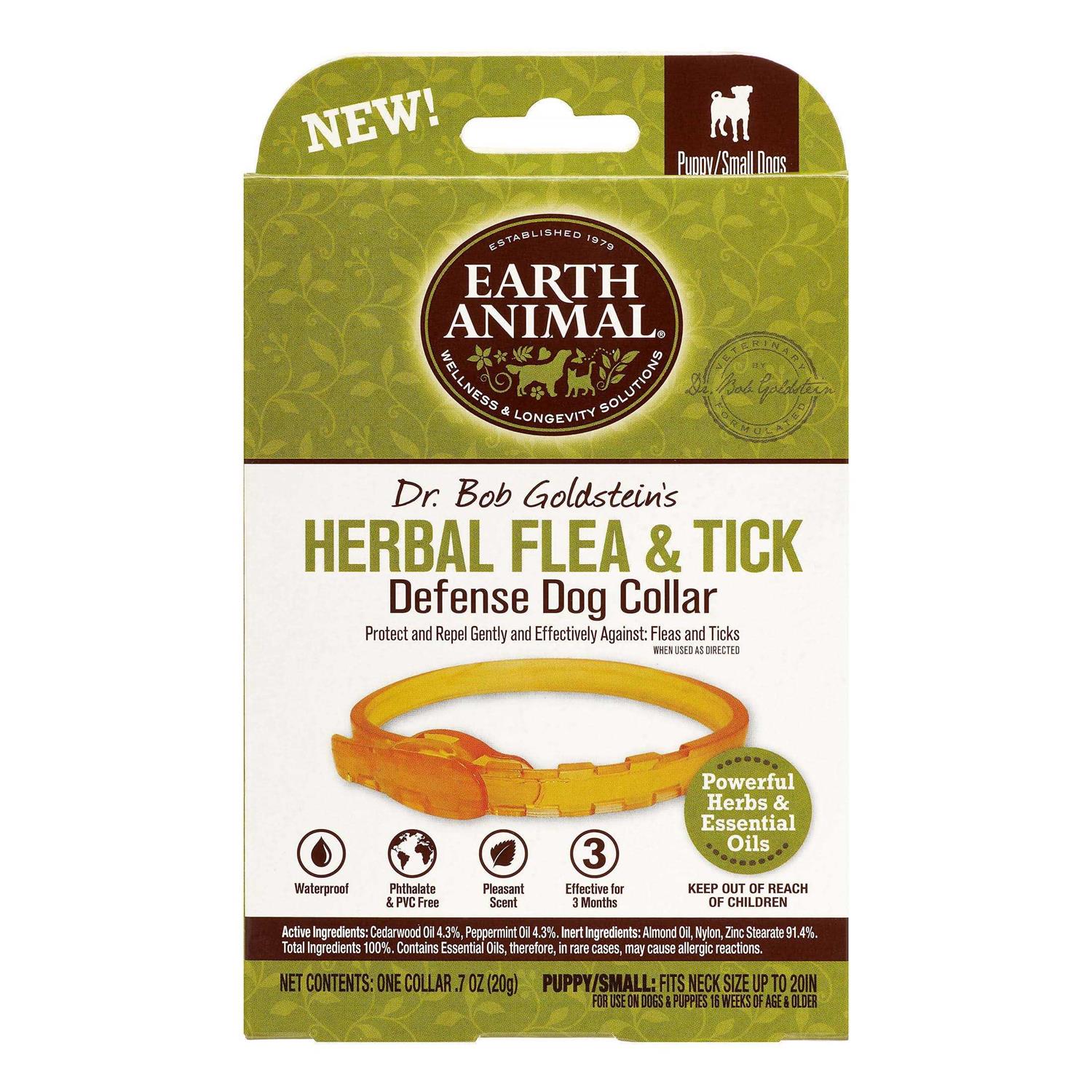 Earth Animal Herbal Flea Tick Collar for Dogs