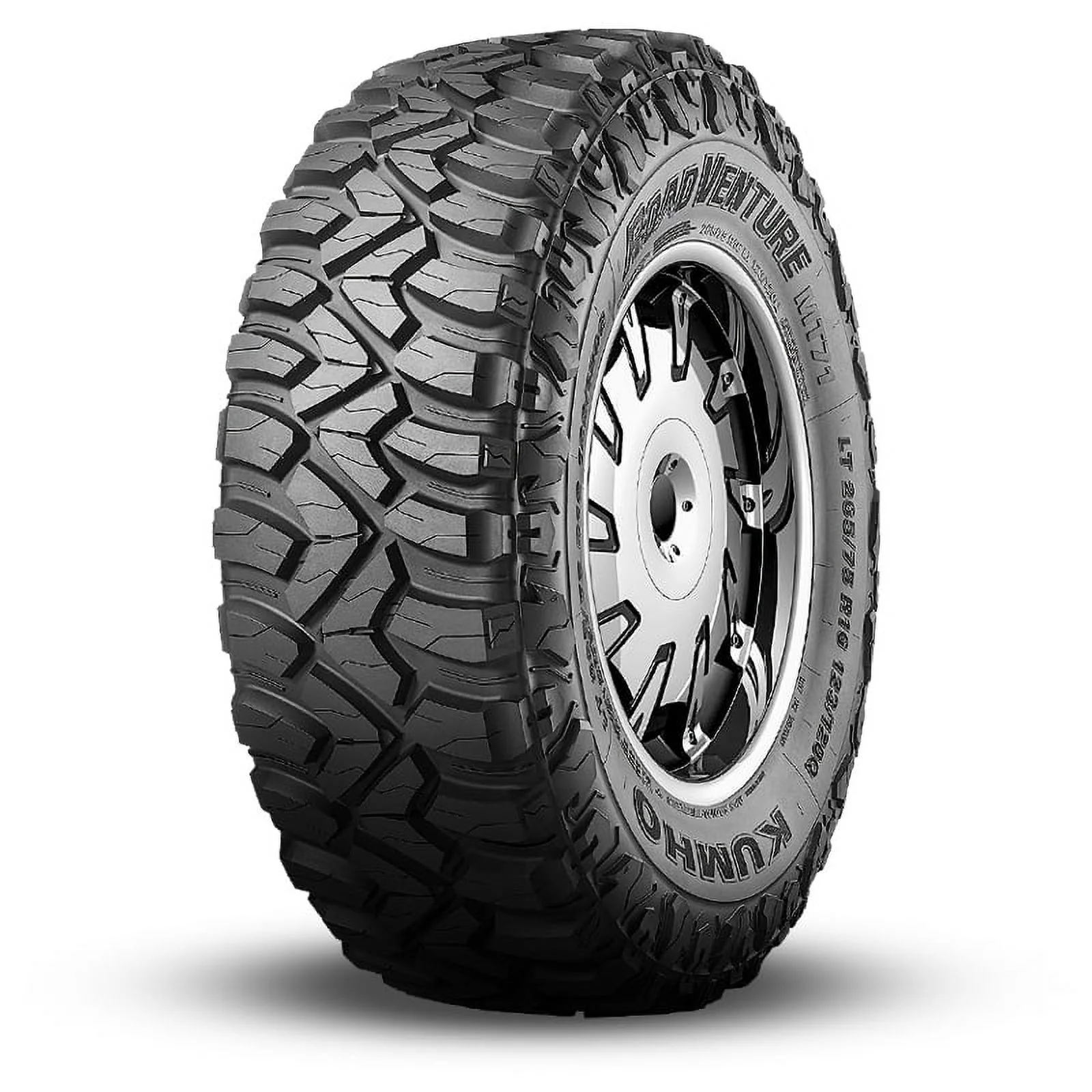 Kumho Road Venture MT71 Mud Terrain 33X12.5R22 109Q E Light Truck Tire