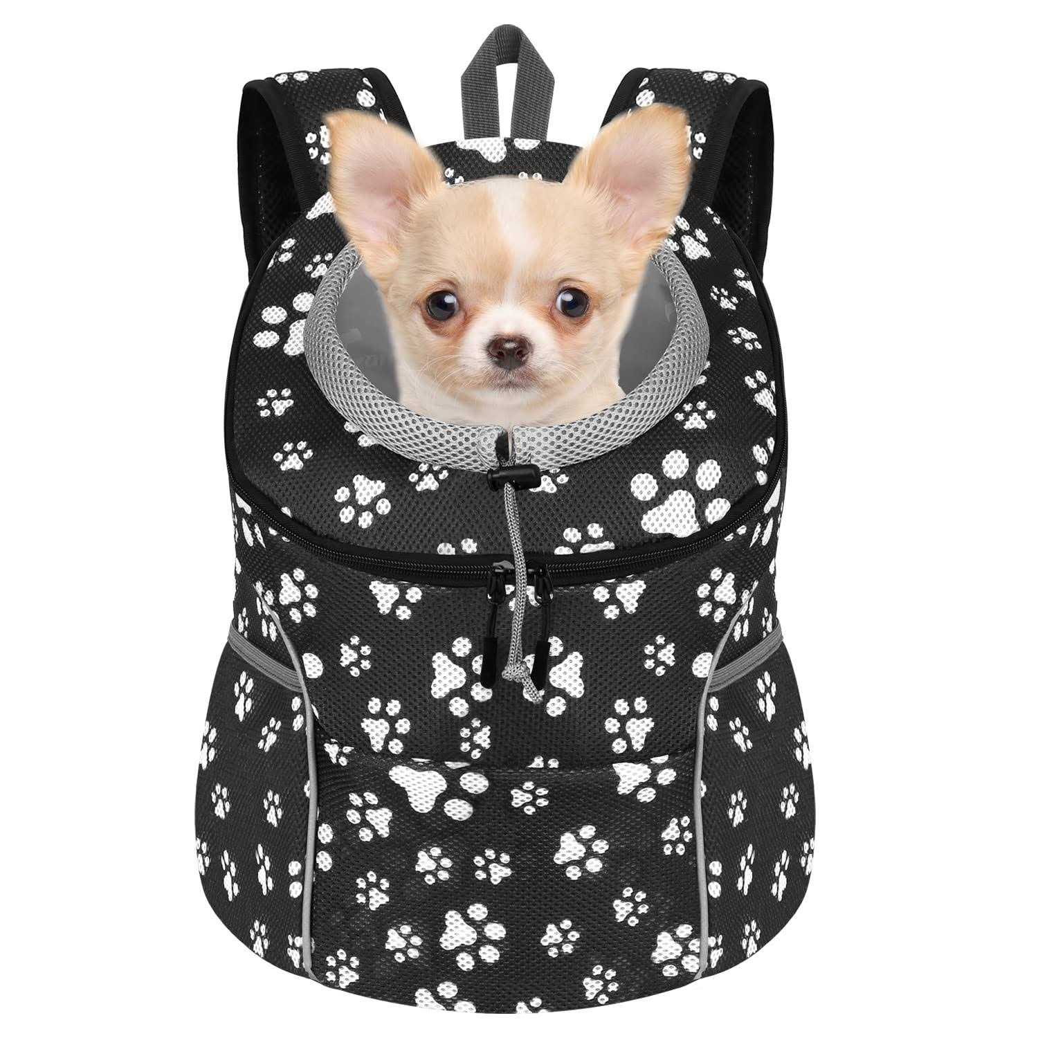 YESLAU Dog Backpack Carrier Pet Carrier for Small Medium Dogs Travel Bag Front Pack Breathable Adjustable with Safety Reflective Strips for Hiking