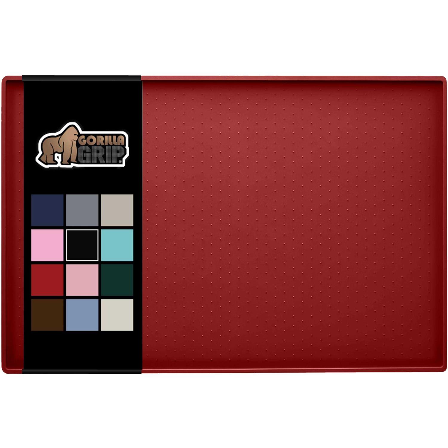 Gorilla Grip 100% Waterproof Raised Edge BPA Free Silicone Pet Feeding Mat