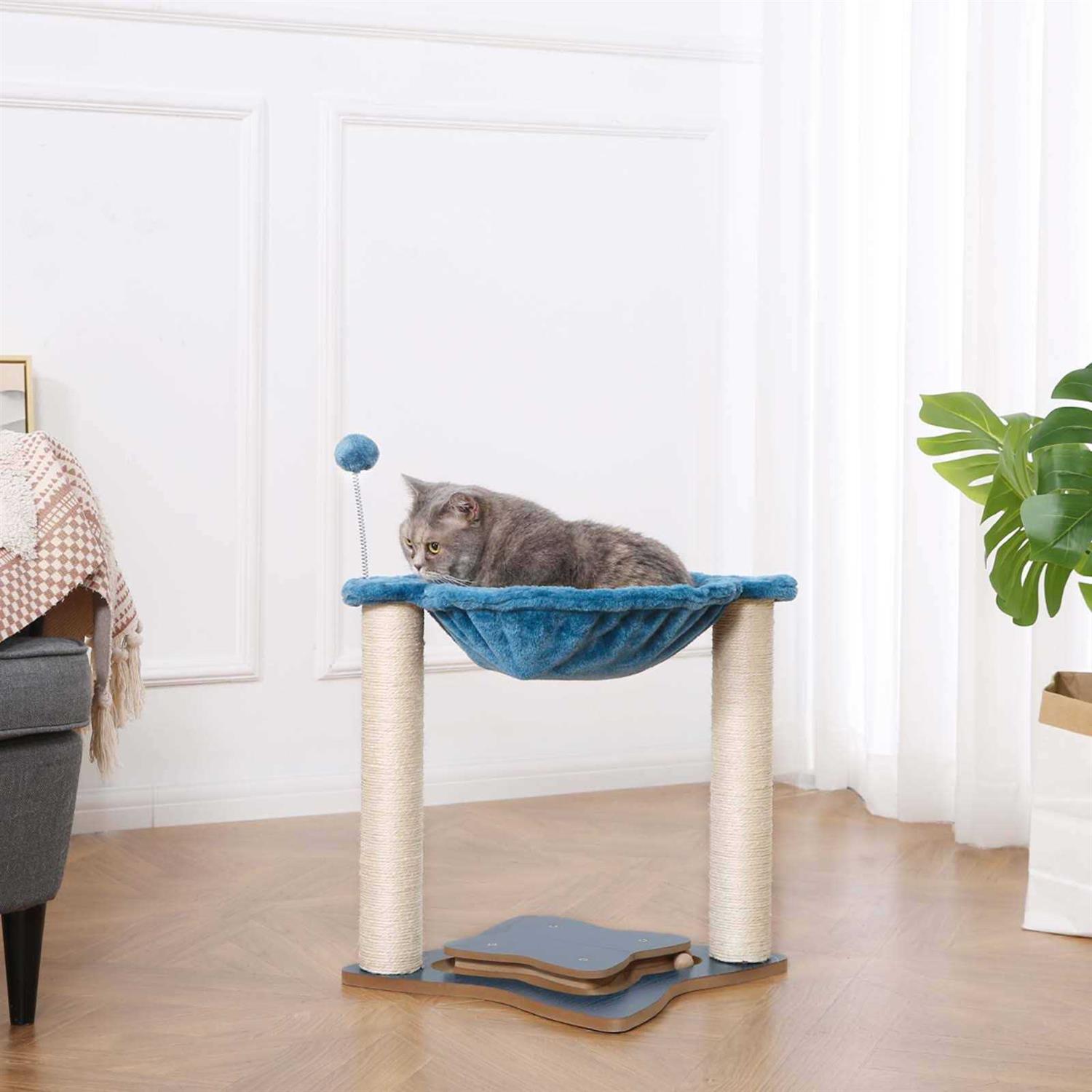 Petfamily 3 in 1 Cat Scratching Post with Hammock