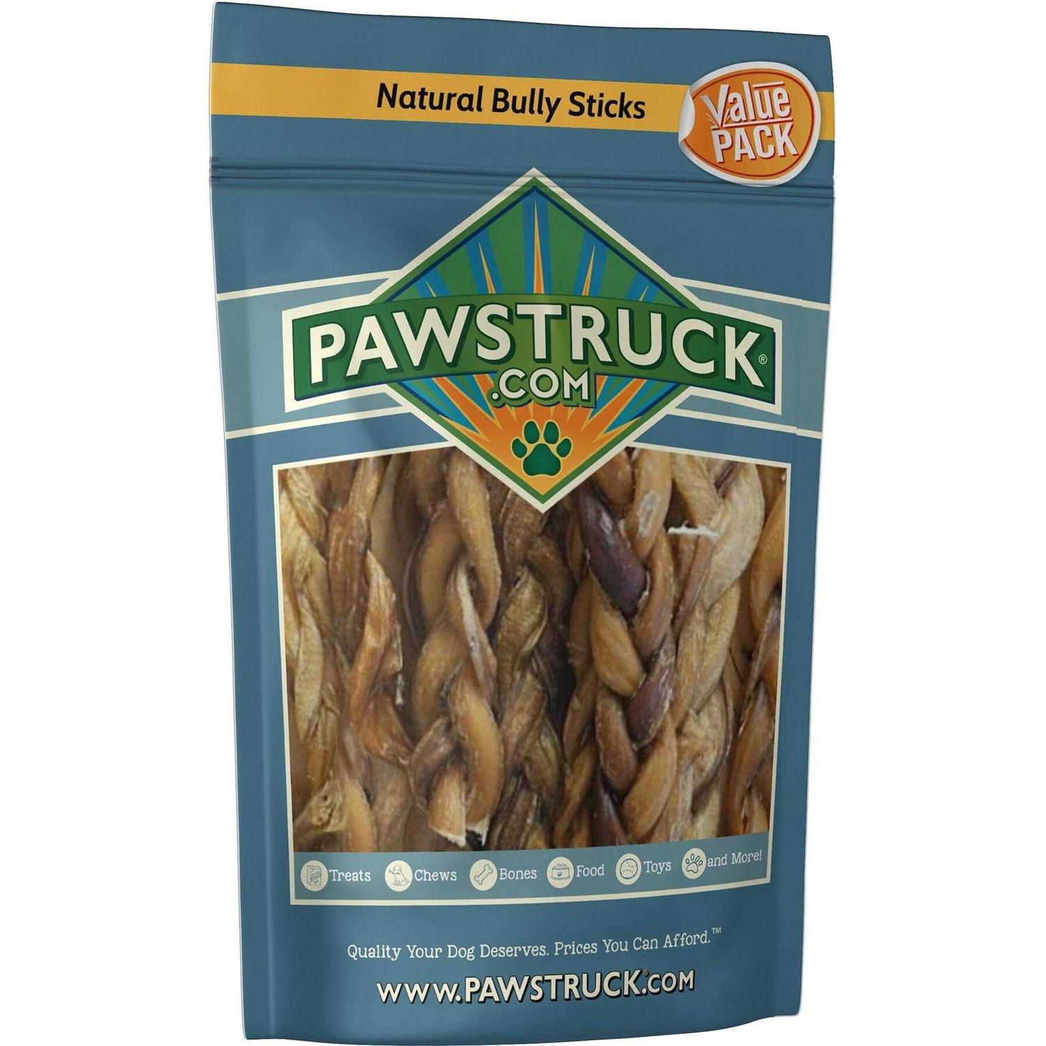 Pawstruck Braided Bully Sticks Dog Treats
