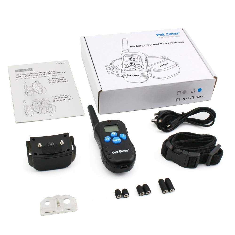Petrainer Rechargeable Dog Shock Collar with Remote Dog Training Collar with Beep Vibration Shock Collar