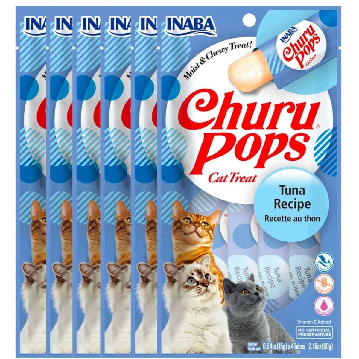 Inaba Churu Pops Moist & Chewy Tuna Recipe Lickable Cat Treats
