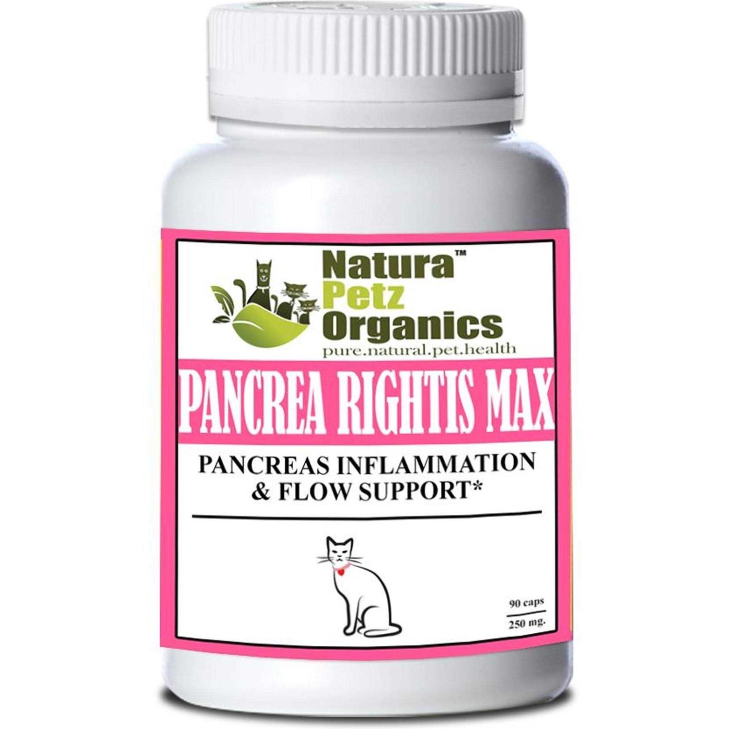 Natura Petz Organics PANCREA RIGHTIS MAX Support* Capsules Pancreas Inflammation & Flow Support Dogs Cats*