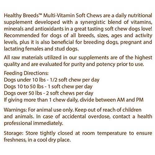 Healthy Breeds Multivitamin Soft chew for Dogs 180 count