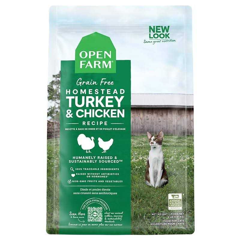 Open Farm Homestead Turkey & Chicken Grain Free Dry Cat Food 2lbs