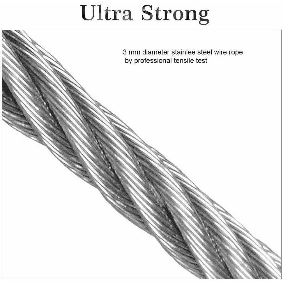 Tresbro Reflective Dog Tie Out Cable for Dogs Up to 250 Pounds