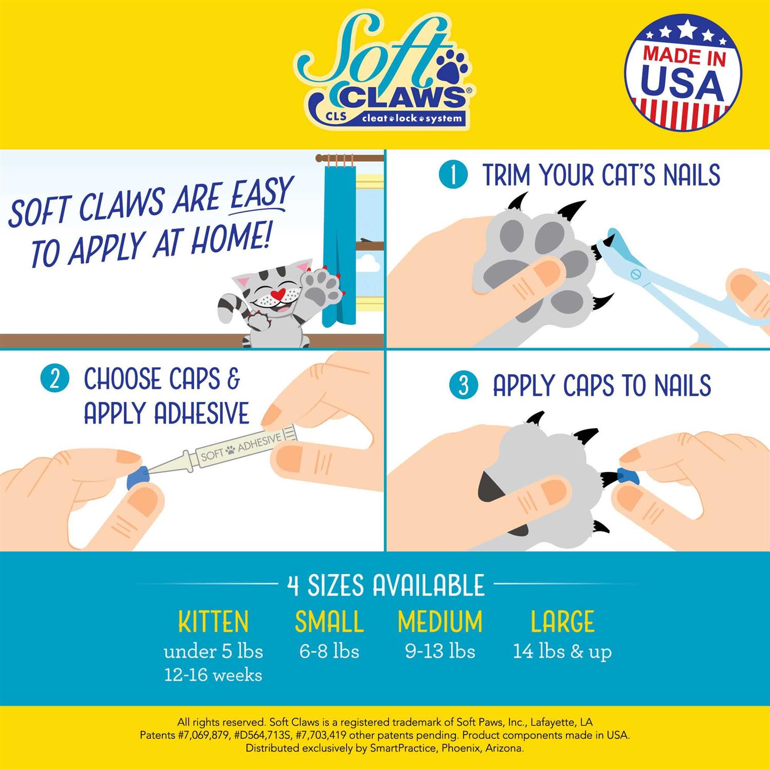 Soft Claws Nail Caps for Cats