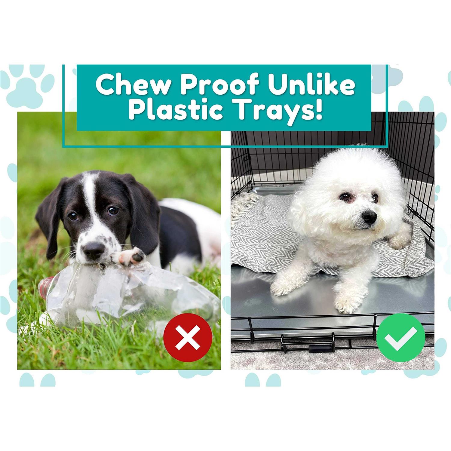 Red Hound Auto Metal Replacement Tray for Dog Crate Flat-A-Way Heavy Duty Stainless Steel Chew Proof Kennel