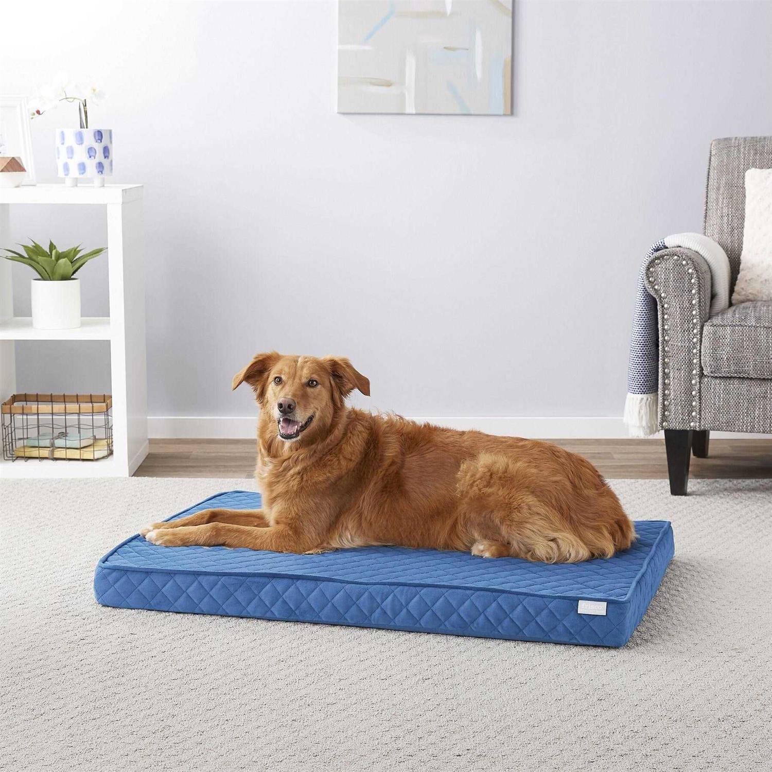 Frisco Quilted Orthopedic Pillow Cat Dog Bed w/Removable COVER