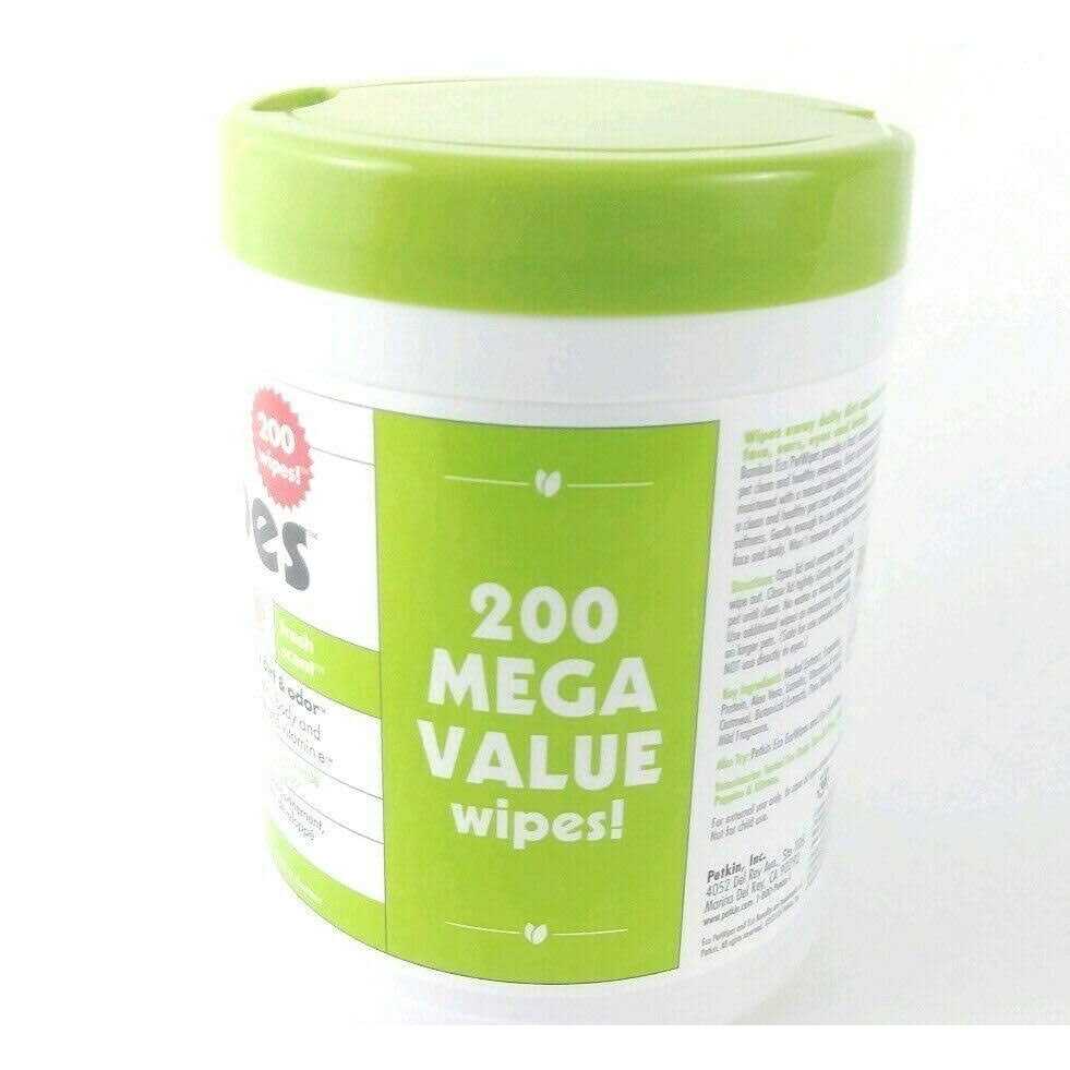 Petkin Mega PetWipes, 200 Wipes Bamboo Pet Wipes for Dogs and Cats