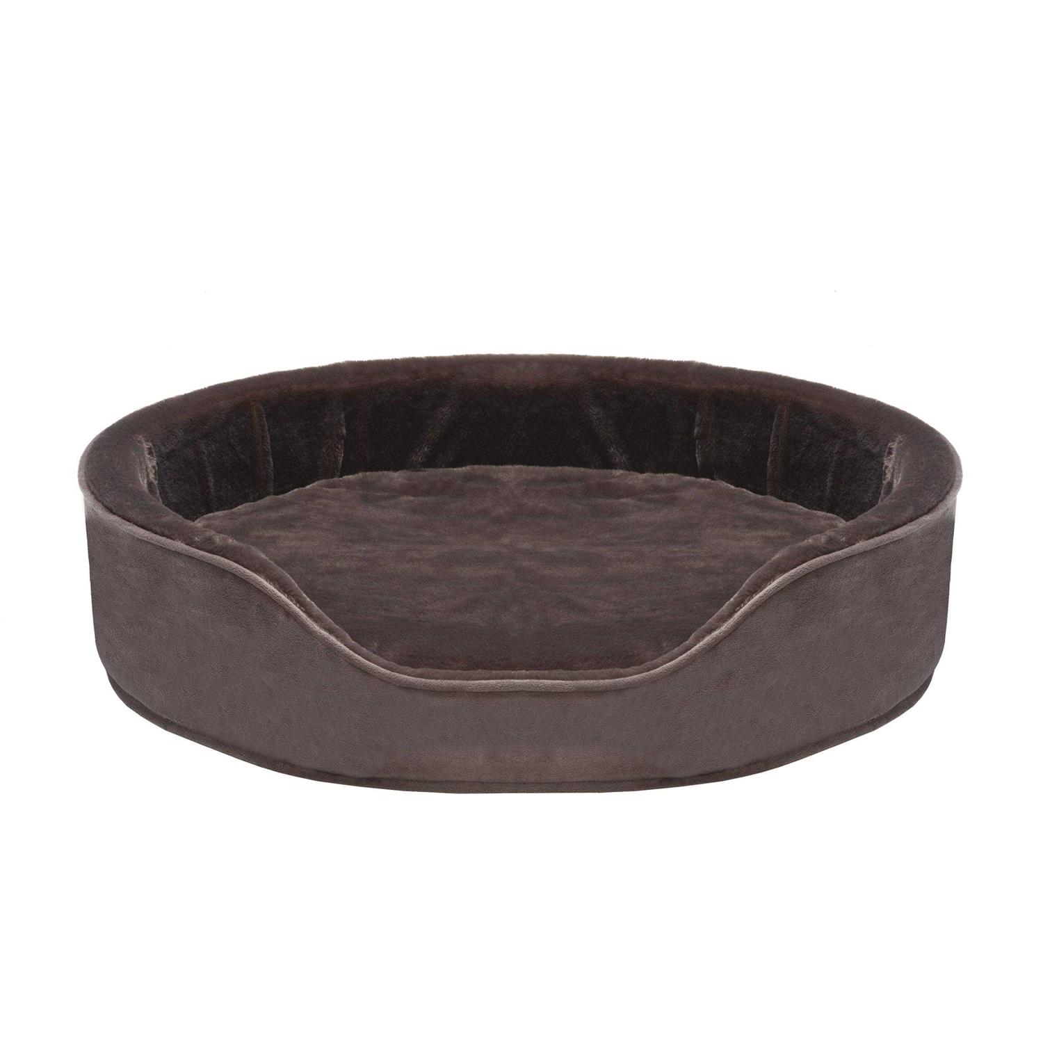 FurHaven Plush & Velvet Oval Dog Bed