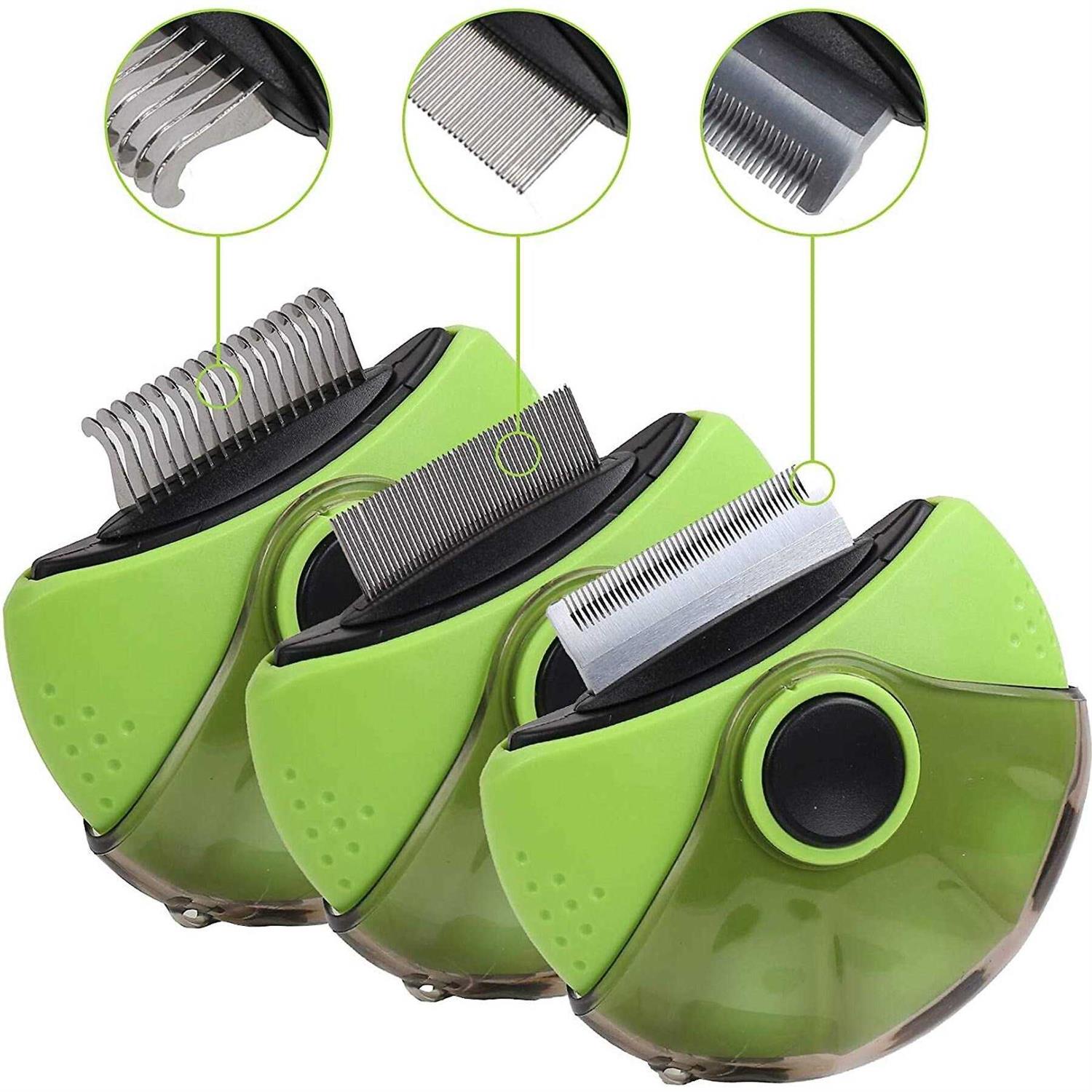 Pet Republique Deshedding + Dematter + Pin Brush 3 in 1 Grooming Brush Tool for Dogs & Cats